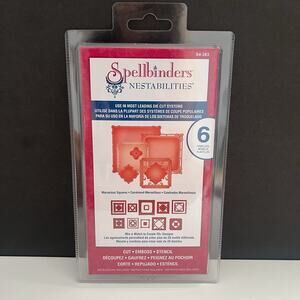 New Spellbinders Nestabilities Marvelous Squares 6 Die Cut Template S4-383